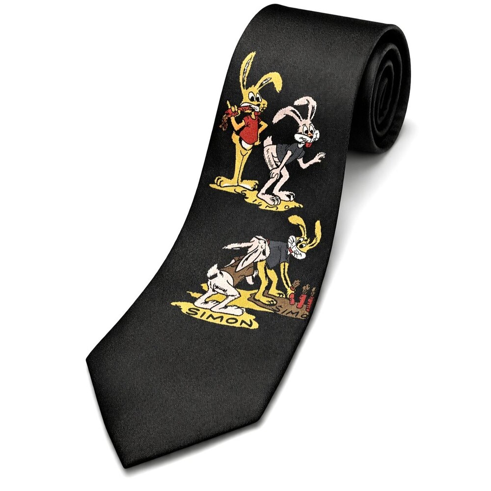 VERY RARE TIE - SIMON The Rabbit Necktie Tie Cartoon Character